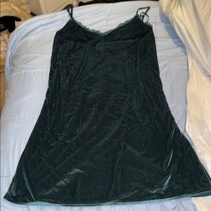 NWOT Victoria's Secret Dark Green velvet chemise